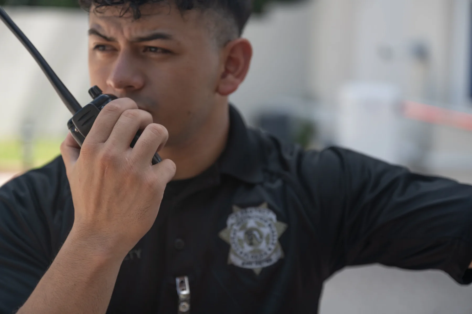 Capital security officer on the radio