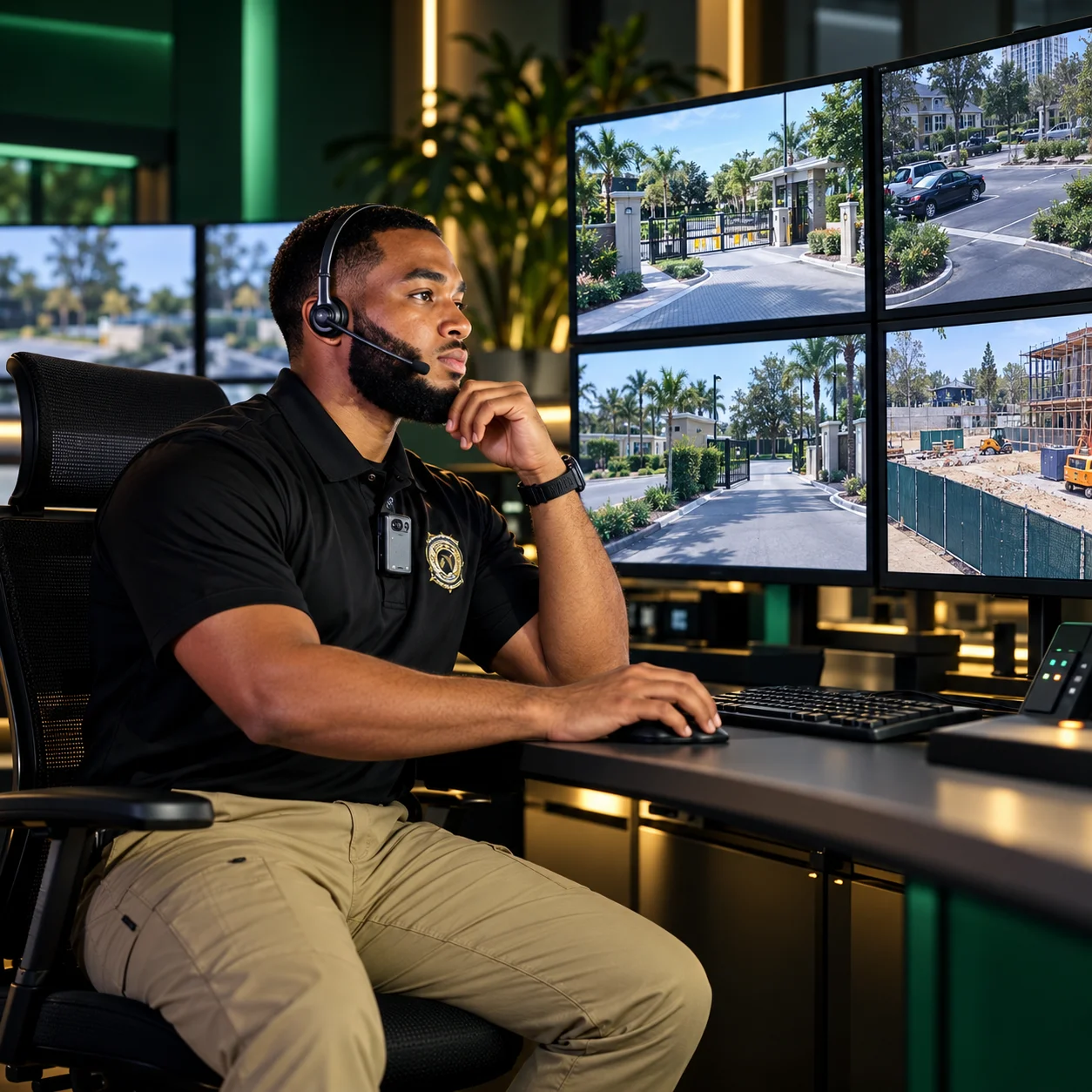 Capital virtual guard operator monitoring community gate cameras